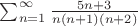 $\sum_{n=1}^{\infty} \frac{5n+3}{n(n+1)(n+2)} $