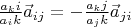 $\frac{a_ki}{a_ik}\vec a_{ij}=-\frac{a_kj}{a_jk}\vec a_{ji}$