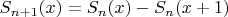 $S_{n+1}(x)=S_n(x)-S_n(x+1)$