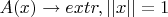 $A(x) \rightarrow extr, ||x|| = 1$