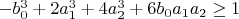 $-b_0^3+2 a_1^3+4 a_2^3+6 b_0 a_1 a_2\geq 1$