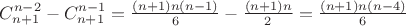 $C_{n+1}^{n-2}-C_{n+1}^{n-1}=\frac{(n+1)n(n-1)}{6}-\frac{(n+1)n}{2}=\frac{(n+1)n(n-4)}{6}$