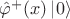 $\hat{\varphi}^+(x)\left\lvert 0\right\rangle$ $\hat{\varphi}^+(x)\left\lvert 0\right\rangle$