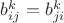 $b_{ij}^k=b_{ji}^k$