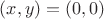 $(x,y)= (0,0)$