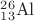 $^{26}_{13}\mathrm{Al}$