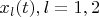 $x_l(t),l=1,2$