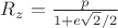 $R_{z}=\frac{p}{1+e \sqrt{2}/2}$