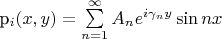 p_i(x,y)=\sum\limits_{n=1}^{\infty}A_ne^{i\gamma_ny}\sin nx