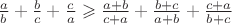 $\frac a b+\frac b c+\frac c a \geqslant \frac {a+b} {c+a}+\frac {b+c} {a+b}+\frac {c+a} {b+c}$