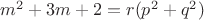 $m^2+3m+2=r(p^2+q^2)$