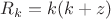 $R_k=k(k+z)$