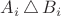 $A_i\mathop{\triangle}B_i$