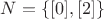 $N = \{[0], [2]\}$