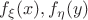 $ f_\xi(x), f_\eta(y)$
