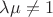 $\lambda\mu\neq 1$