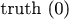 $\text{truth (0)}$