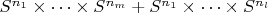 $S^{n_{1}}\times\cdots \times S^{n_{m}}+S^{n_{1}}\times\cdots \times S^{n_{l}}$
