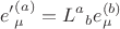 $$ {e'}^{(a)}_{\mu} = {L^{a}}_{b} e^{(b)}_{\mu}$$