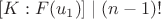 $[K:F(u_1)] \mid (n-1)!$