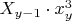$X_{y-1} \cdot x_{y}^3$