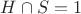 $H \cap S = {1}$