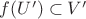 $f(U')\subset V'$