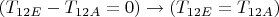 $(T_{12E} - T_{12A} = 0) \to (T_{12E} = T_{12A})$