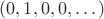 $(0,1,0,0,\dots)$