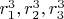 $r_1^3, r_2^3, r_3^3$