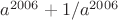 $a^{2006}+1/a^{2006}$