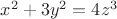 $x^2+3y^2=4z^3$