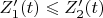 $Z_1'(t) \leqslant Z_2'(t)$
