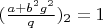 $(\frac{a+b^2 g^2}{q})_2=1$