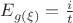 $E_{g(\xi)} = \frac it$