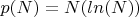 $p(N)=N(ln(N))$