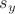 $s_y$