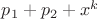 $p_1+p_2+x^k$