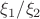 $\xi_1/\xi_2$ $\xi_1/\xi_2$
