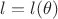 $l=l(\theta)$