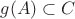 $g(A) \subset C$