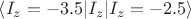 $\left\langle I_z=-3.5| I_z | I_z=-2.5 \right\rangle$