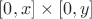 $[0,x]\times [0,y]$