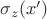 $\sigma_z(x')$