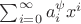 $\sum_{i=0}^\infty a^\psi_i x^i$