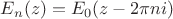 $E_n(z)=E_0(z-2\pi ni)$