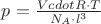 $p = \frac{V cdot R \cdot T}{N_A \cdot l^3}$