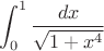 $$\int_0^1{\frac{dx}{\sqrt{1+x^4}}$$