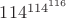 $114^{{114}^{116}}$