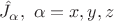 $\hat{J}_\alpha, \ \alpha=x,y,z$
